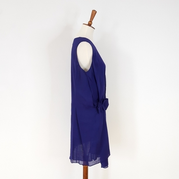 Jil Sander | Pleated Bow Dress in Deep Violet - Picture 3 of 10